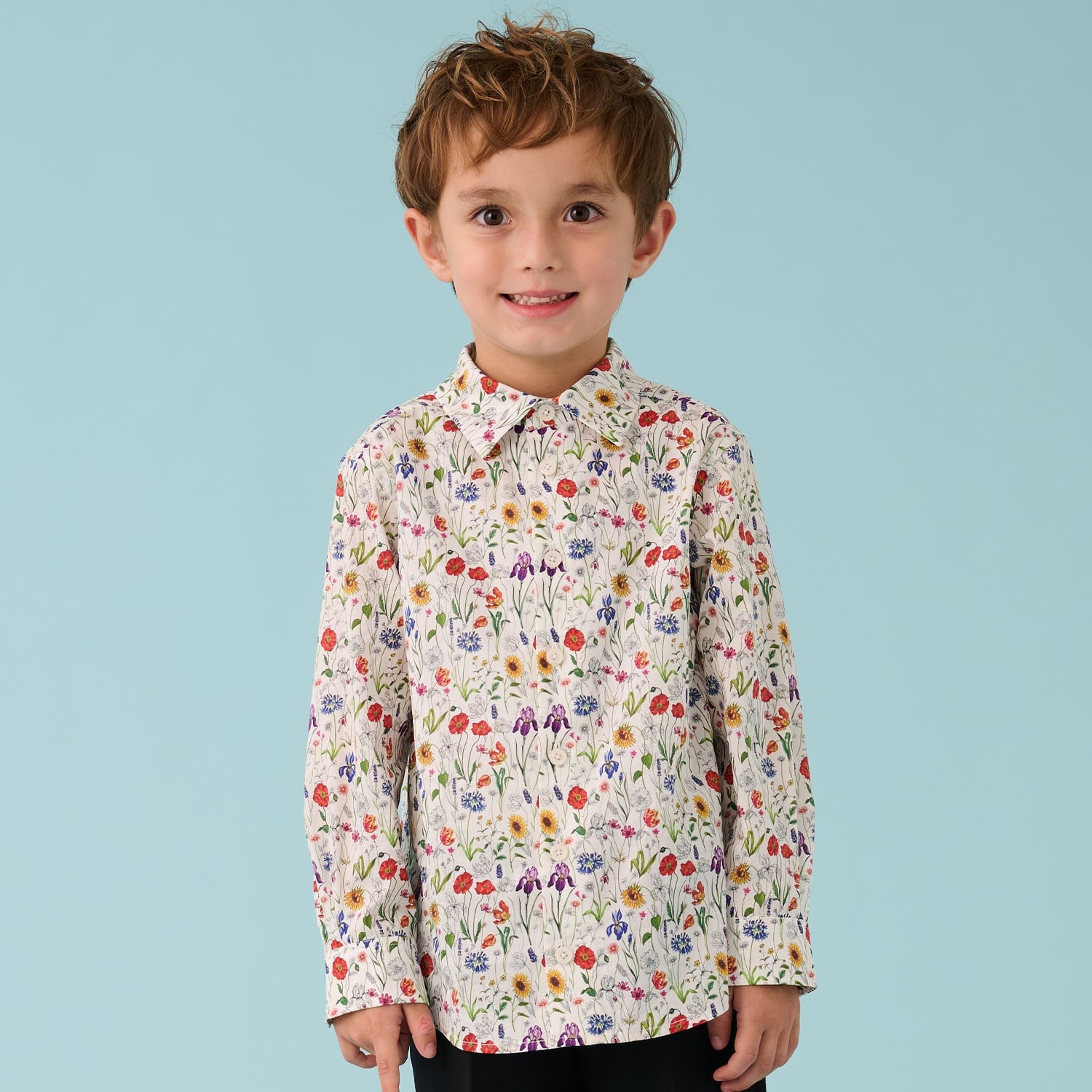 リバティフローラル長袖シャツ