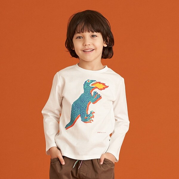 キッズ ビッグディノ長袖Tシャツ