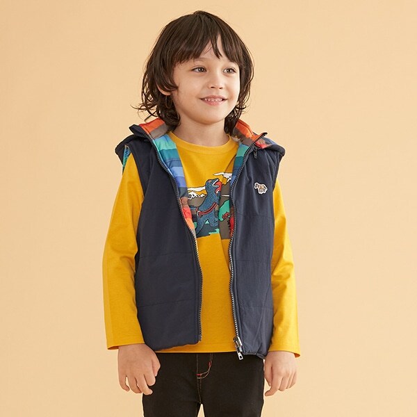 キッズ 中綿リバーシブルベスト(110cm 赤): キッズ - ナルミヤ  