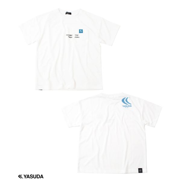 バックメッシュ・【YASUDA】ドロップショルダーポケット半袖Tシャツ