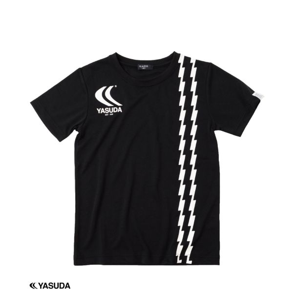バックメッシュ・【YASUDA】ジャイールラインプリント半袖Tシャツ