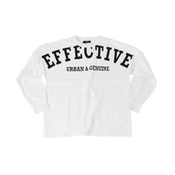 厚手天竺・抗菌防臭加工ドロップショルダーBIGロゴ長袖Tシャツ