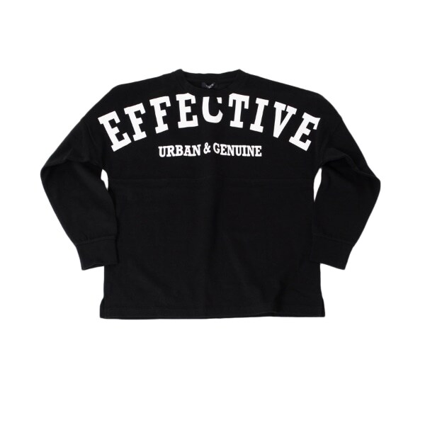 厚手天竺・抗菌防臭加工ドロップショルダーBIGロゴ長袖Tシャツ