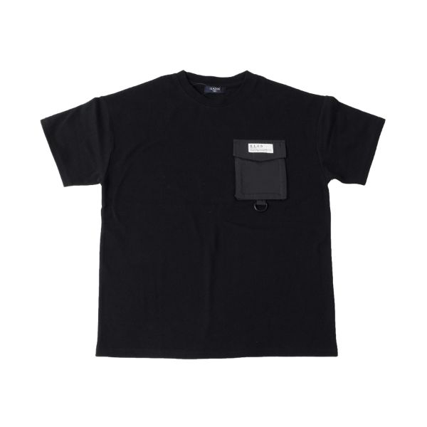 厚手天竺・抗菌防臭加工ドロップショルダーアウトドアポケット半袖Tシャツ
