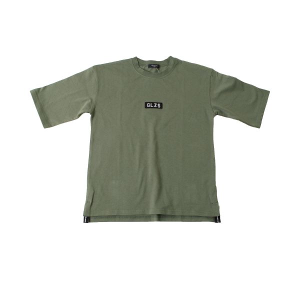 VORTEX天竺・ドロップショルダーボックスロゴ5分袖Tシャツ