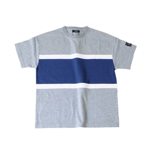 天竺・ドロップショルダー切替デザイン半袖Tシャツ