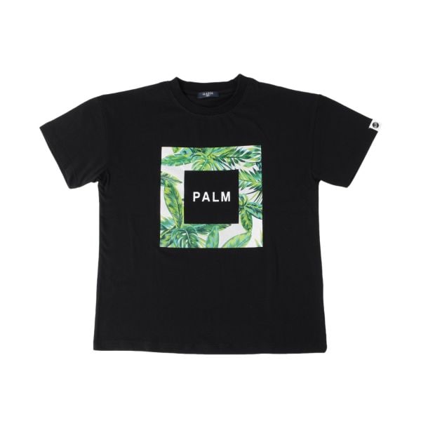 天竺・ドロップショルダーボタニカルロゴ半袖Tシャツ