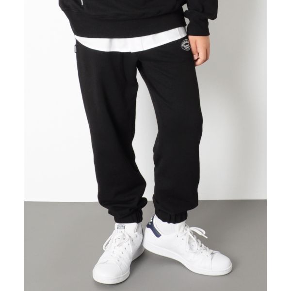 [ワイドテーパード]裏毛・刺繍ワッペンパンツ【セットアップ対応】