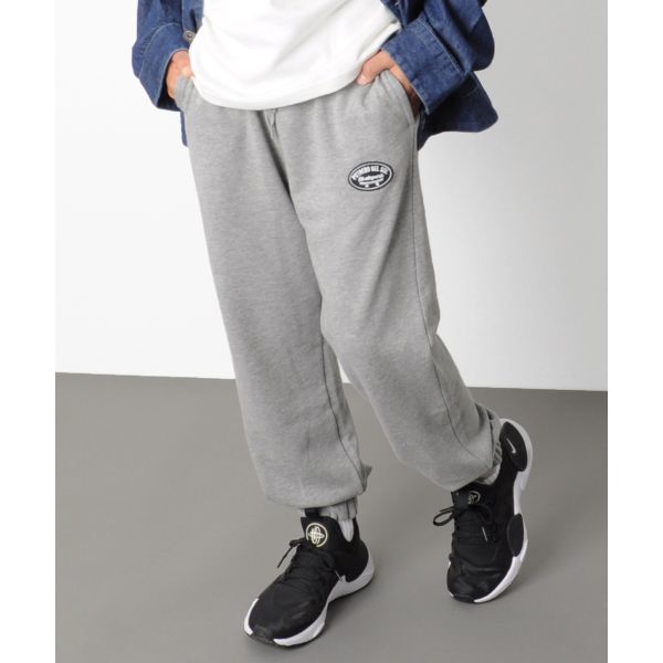 [ワイドテーパード]裏毛・刺繍ワッペンパンツ【セットアップ対応】