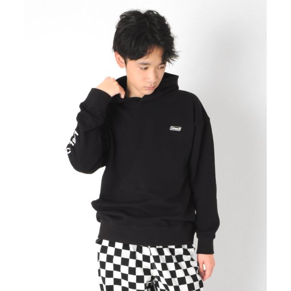 【Coleman】裏毛・ドロップショルダー袖プリントパーカー