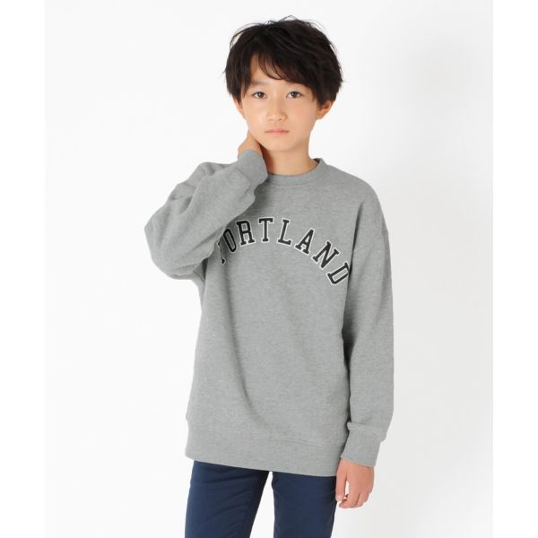 裏起毛・ドロップショルダーカレッジロゴトレーナー【セットアップ対応】