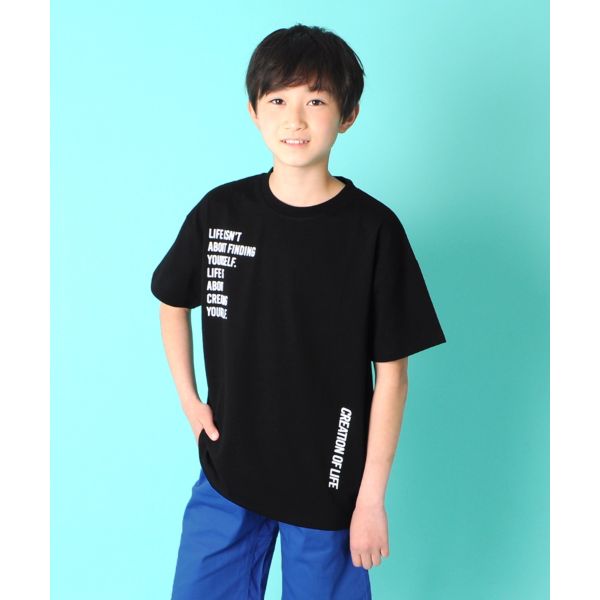 天竺・ドロップショルダーアソートプリント半袖Tシャツ