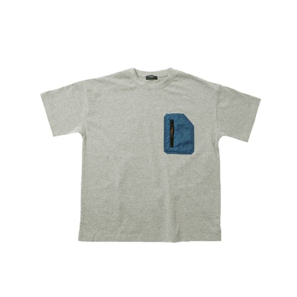OE天竺・ドロップショルダーアウトドアポケット半袖Tシャツ