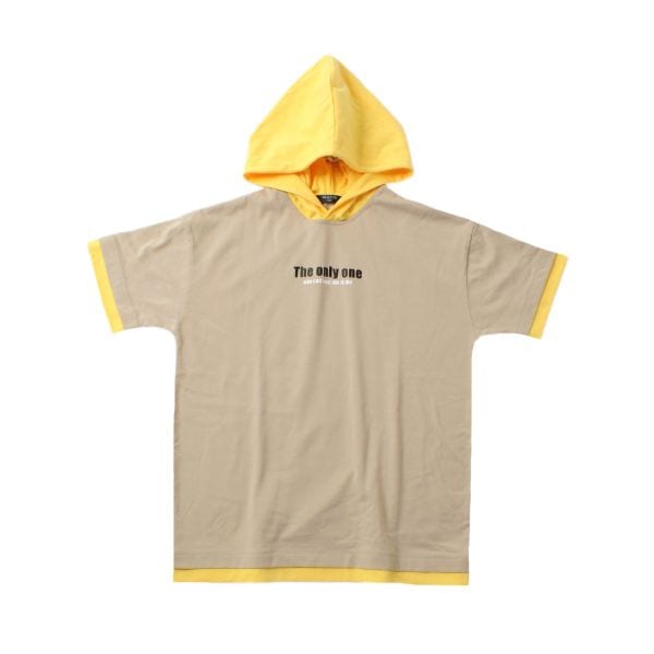 【販売不可】天竺・接触冷感ドロップショルダーレイヤードTパーカー