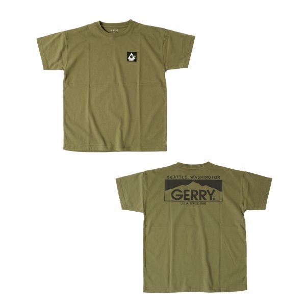 【GERRY】ドロップショルダーバックプリント半袖Tシャツ