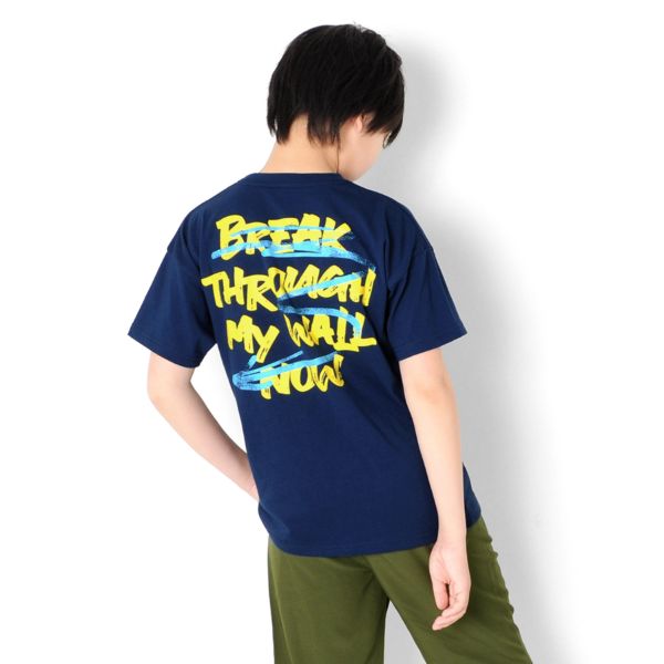 天竺・ドロップショルダーグラフィティロゴ半袖Tシャツ