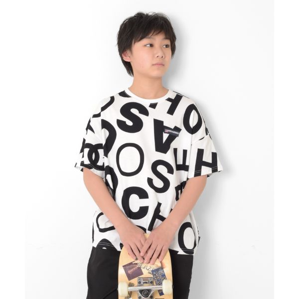 【DC】総柄プリントビッグ半袖Tシャツ