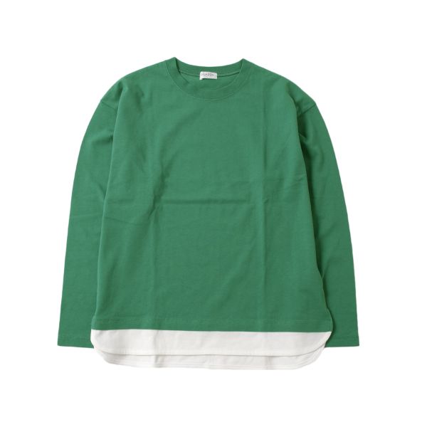 裾レイヤード長袖Tシャツ