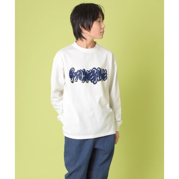 グラフィティプリント長袖Tシャツ