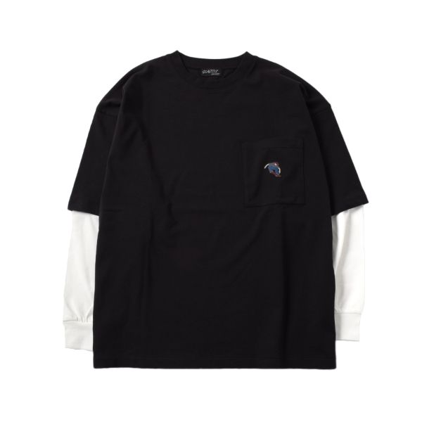 フェイクレイヤードビッグ長袖Tシャツ