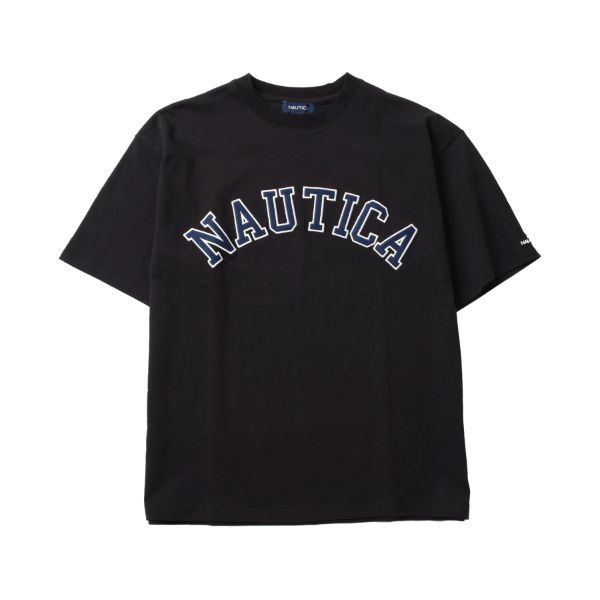 【NAUTICA】フロントロゴアップリケ刺繍ビッグ半袖Tシャツ