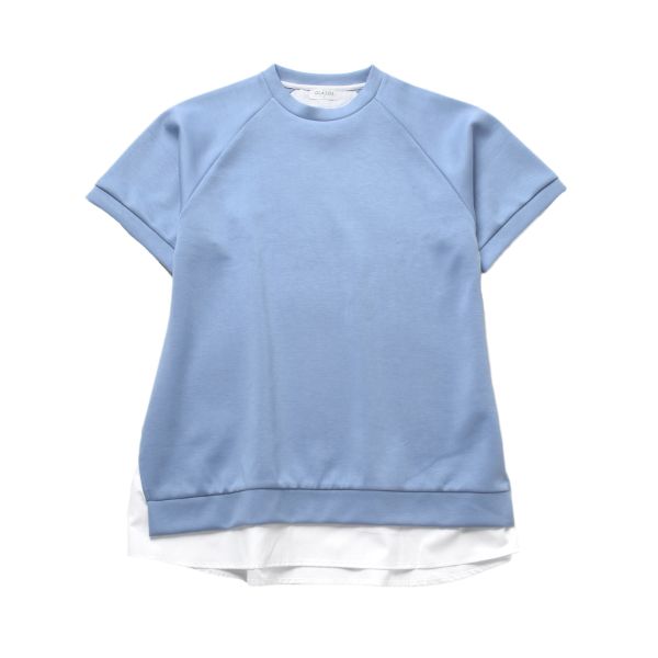 【大人向けサイズあり】【接触冷感】エアリークッション・裾レイヤード半袖Tシャツ