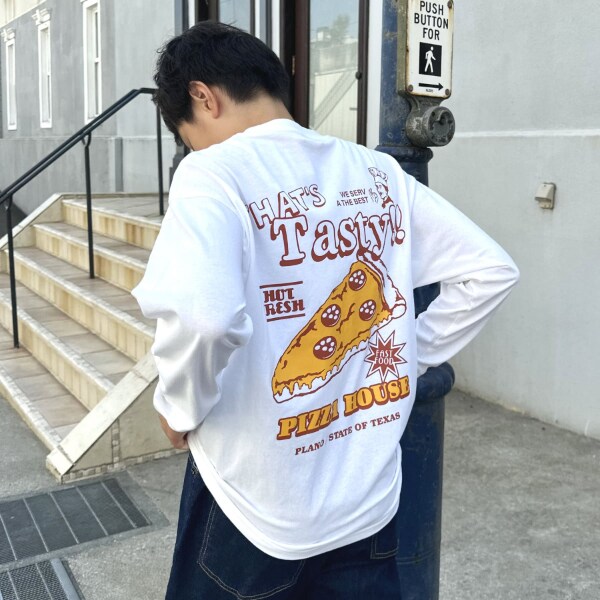 アソートバックFOODプリント長袖Tシャツ