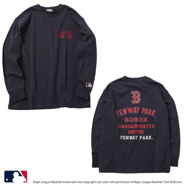【MLB】ロゴプリント長袖Tシャツ