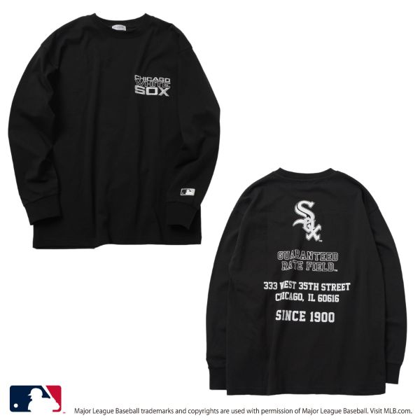 【MLB】ロゴプリント長袖Tシャツ