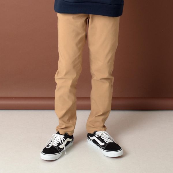 【あったか】スーパーストレッチ裏起毛・フロントタックパンツ