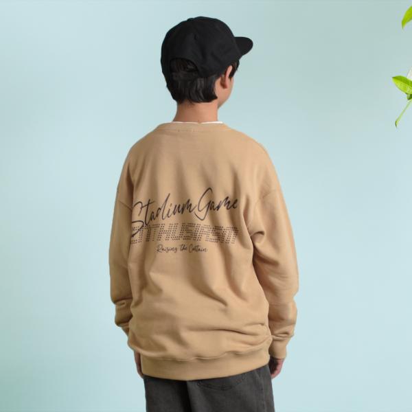 TC裏毛・クールバックロゴプリントトレーナー