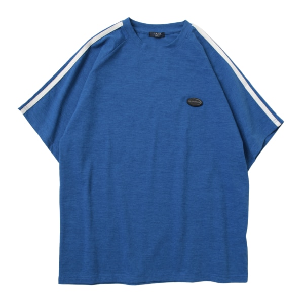 【接触冷感】【速乾】【UVカット】クールラフ・袖ラインラグラン半袖Tシャツ