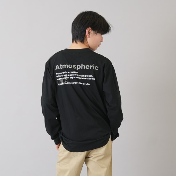 【プチプラ】バックロゴ長袖Tシャツ