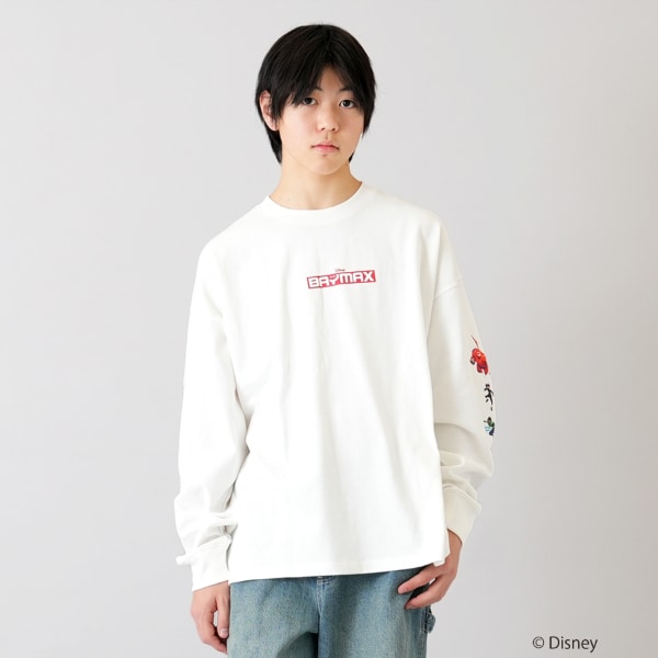 【DISNEY】BAYMAX / 袖プリント長袖Tシャツ