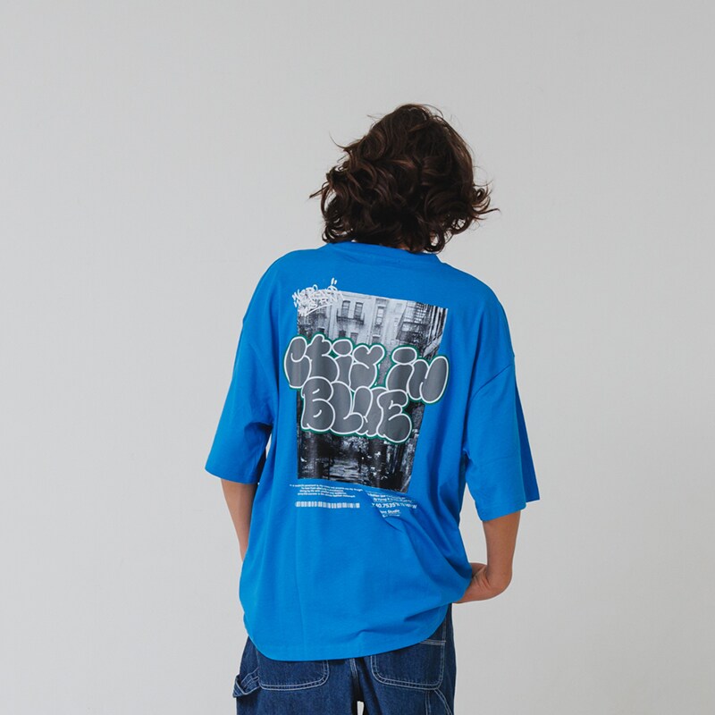 フォトグラフィティロゴ発泡プリントビッグ半袖Tシャツ