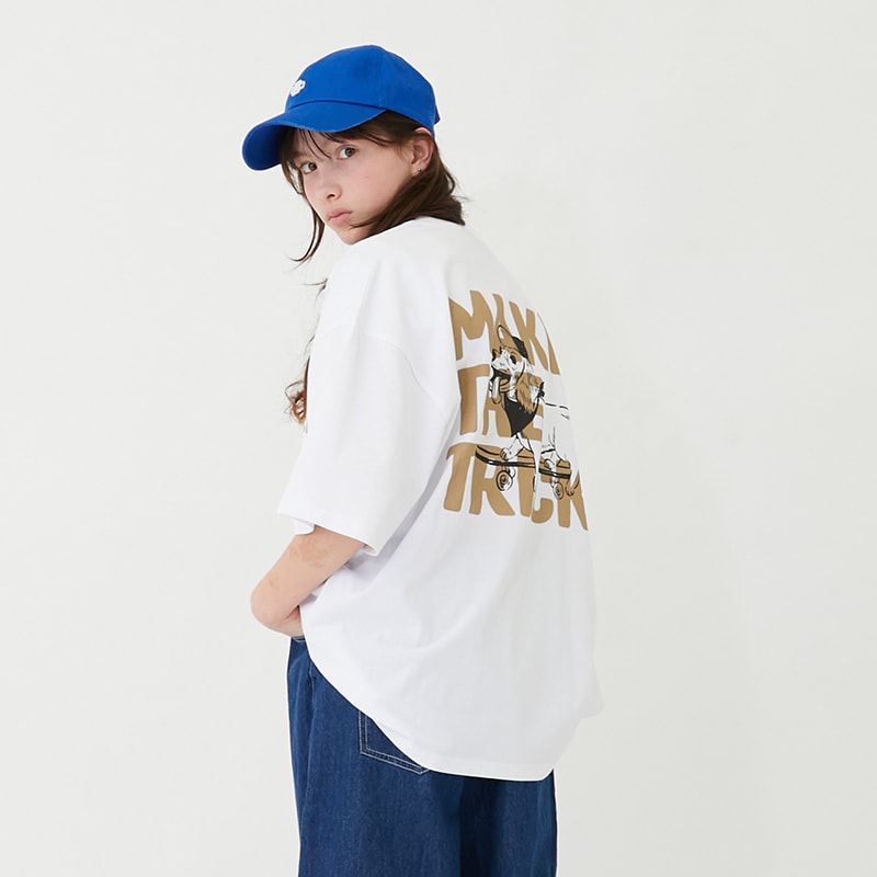 【接触冷感】ハイクールコットン・DOGプリント半袖Tシャツ