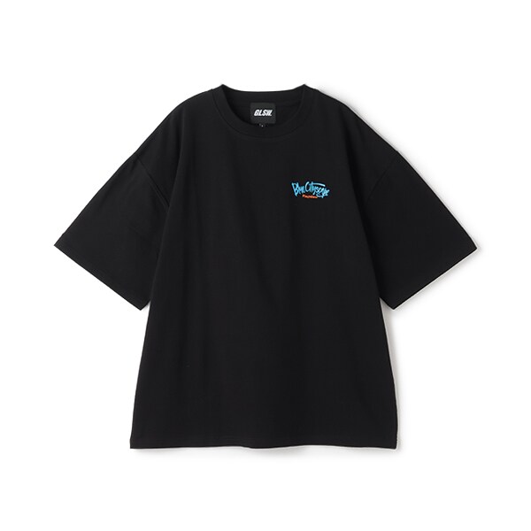 【接触冷感】ハイクールコットン・配色ロゴプリント半袖Tシャツ