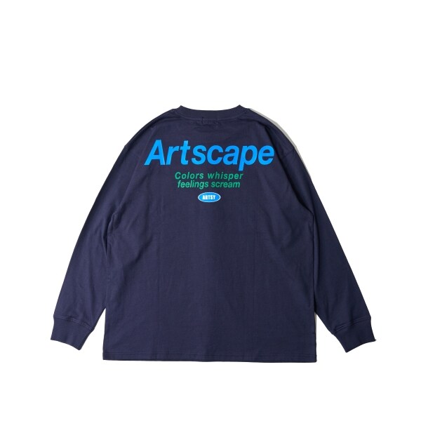ポケットロゴプリント長袖Tシャツ