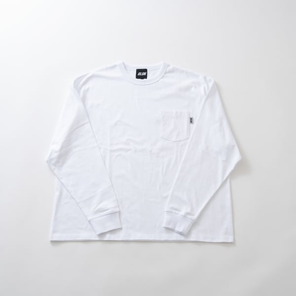 【GLSW.】【ヘビーウェイト天竺】リフレクターロゴポケット長袖Tシャツ