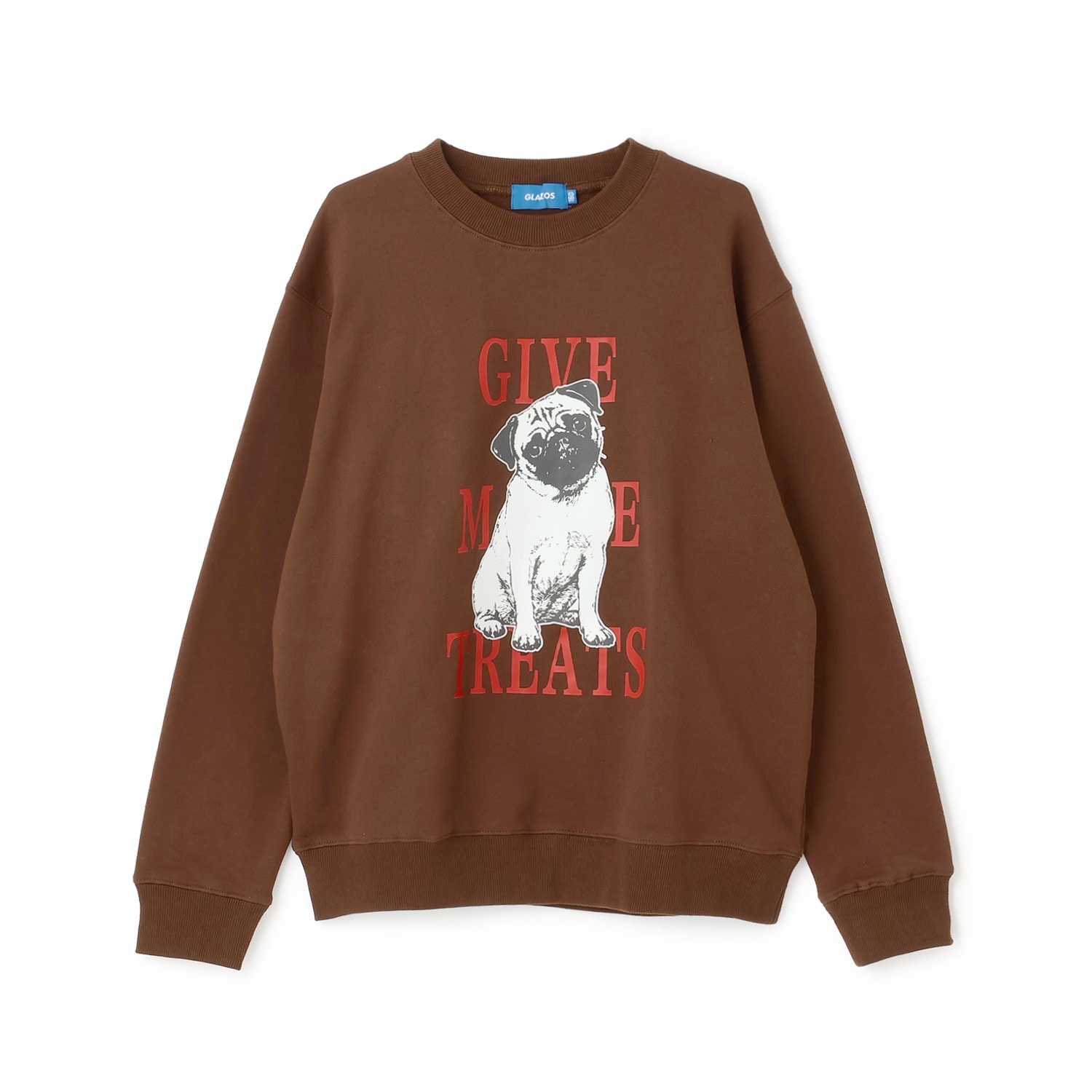 アニマル フロントプリント 裏毛トレーナー