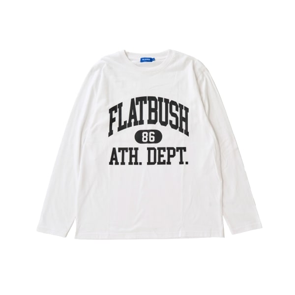 【プチプラ】フロントカレッジロゴ長袖Tシャツ