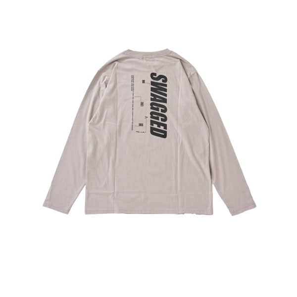 【プチプラ】バックバーチカルロゴプリント長袖Tシャツ