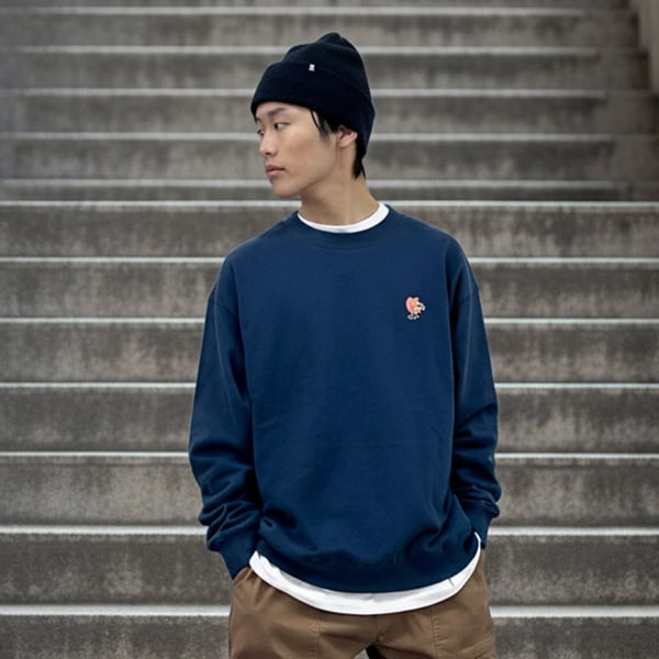 【GLSW.】ヘビーウエイト裏毛・アソートワンポイント刺しゅうトレーナー