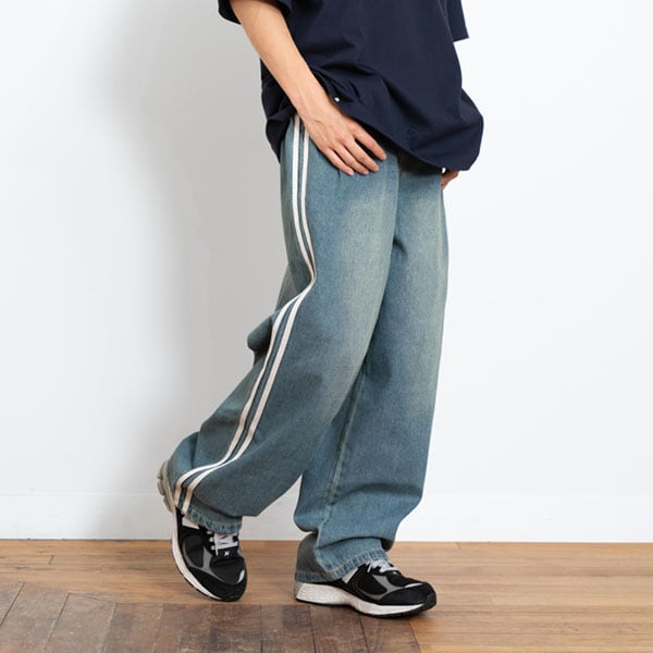 デニムロングパンツ