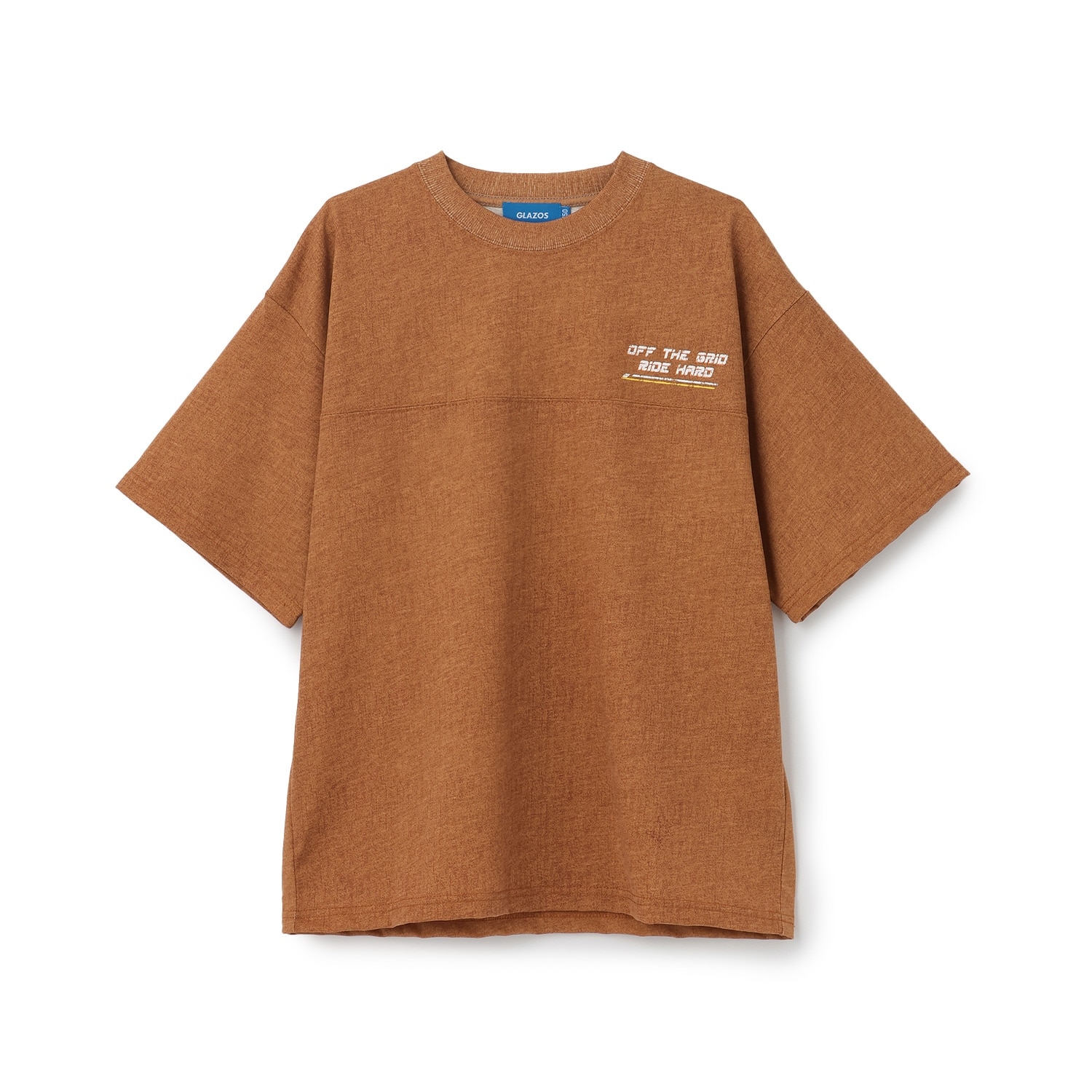 製品染風レーサープリントTシャツ