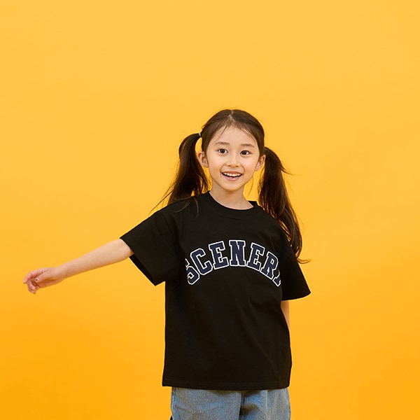【SKIT0LY】【接触冷感】ハイクールコットン・アーチロゴアップリケ刺しゅう半袖Tシャツ