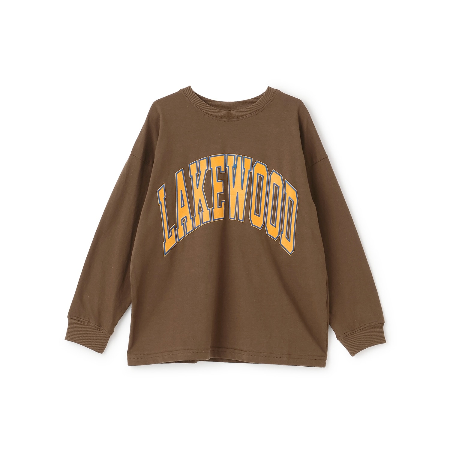 【SKIT0LY】ビッグカレッジフロントプリント長袖Tシャツ