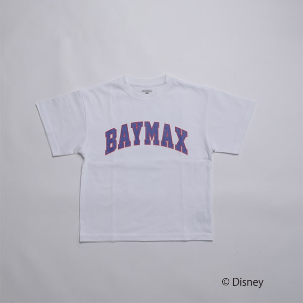 【SKIT0LY】【DISNEY】BAYMAX_カレッジロゴ半袖Tシャツ