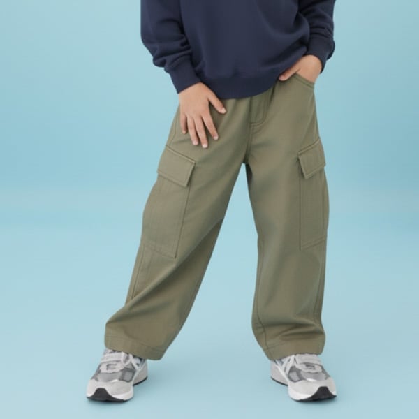【SKIT0LY】ナイロン起毛裏地つきカーゴパンツ