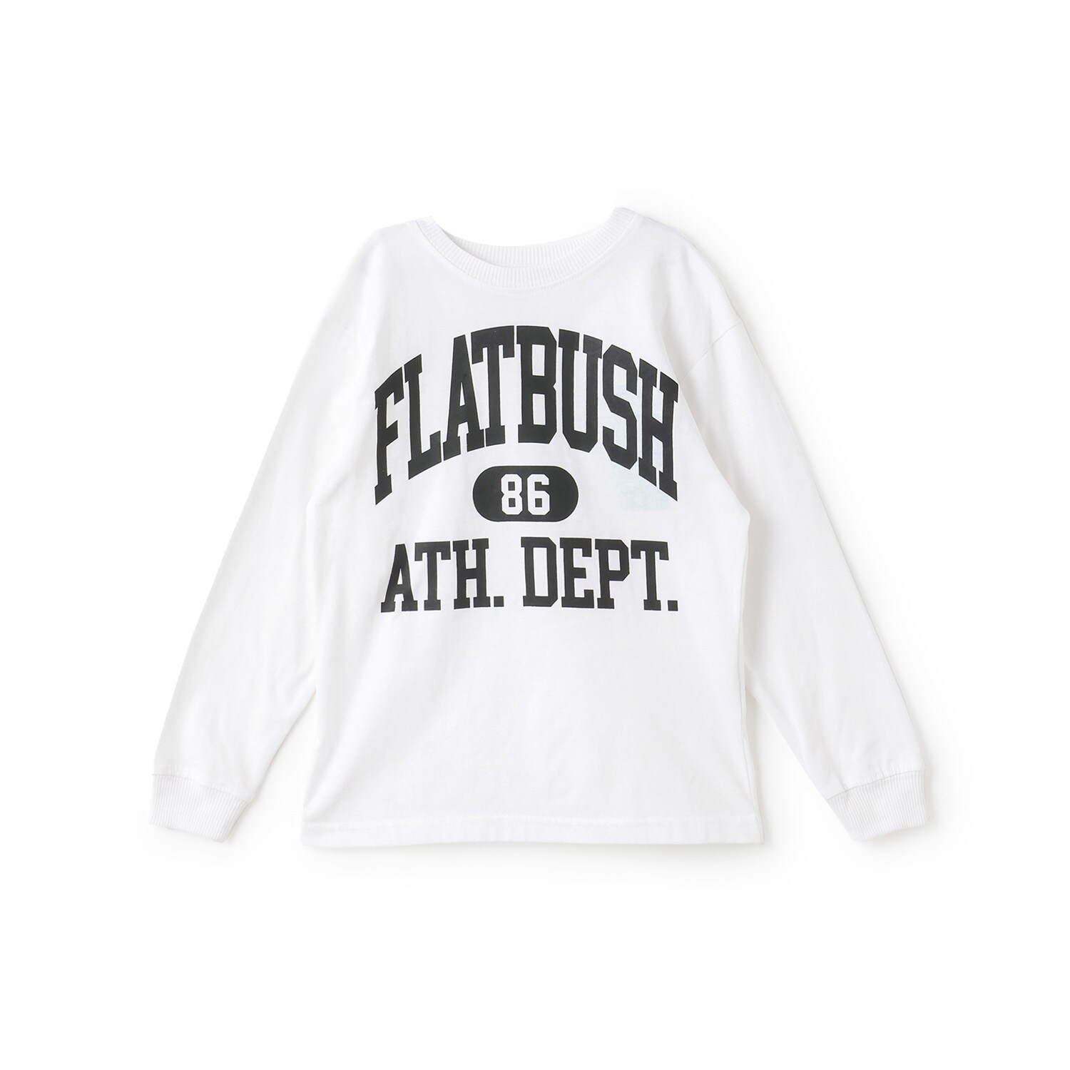 【プチプラ】フロントカレッジロゴ長袖Tシャツ_SK